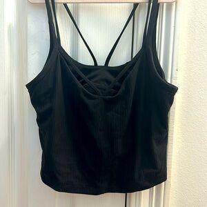 Black lululemon align tank with details (special edition top) size 4